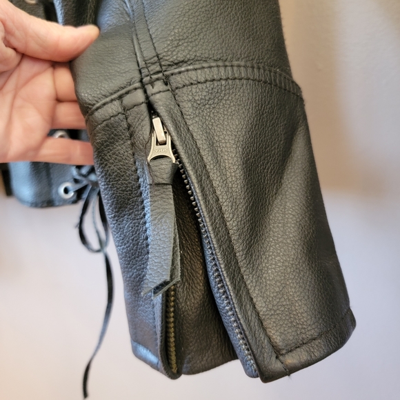 Genuine Leather Moto Jacket - Picture 4 of 12